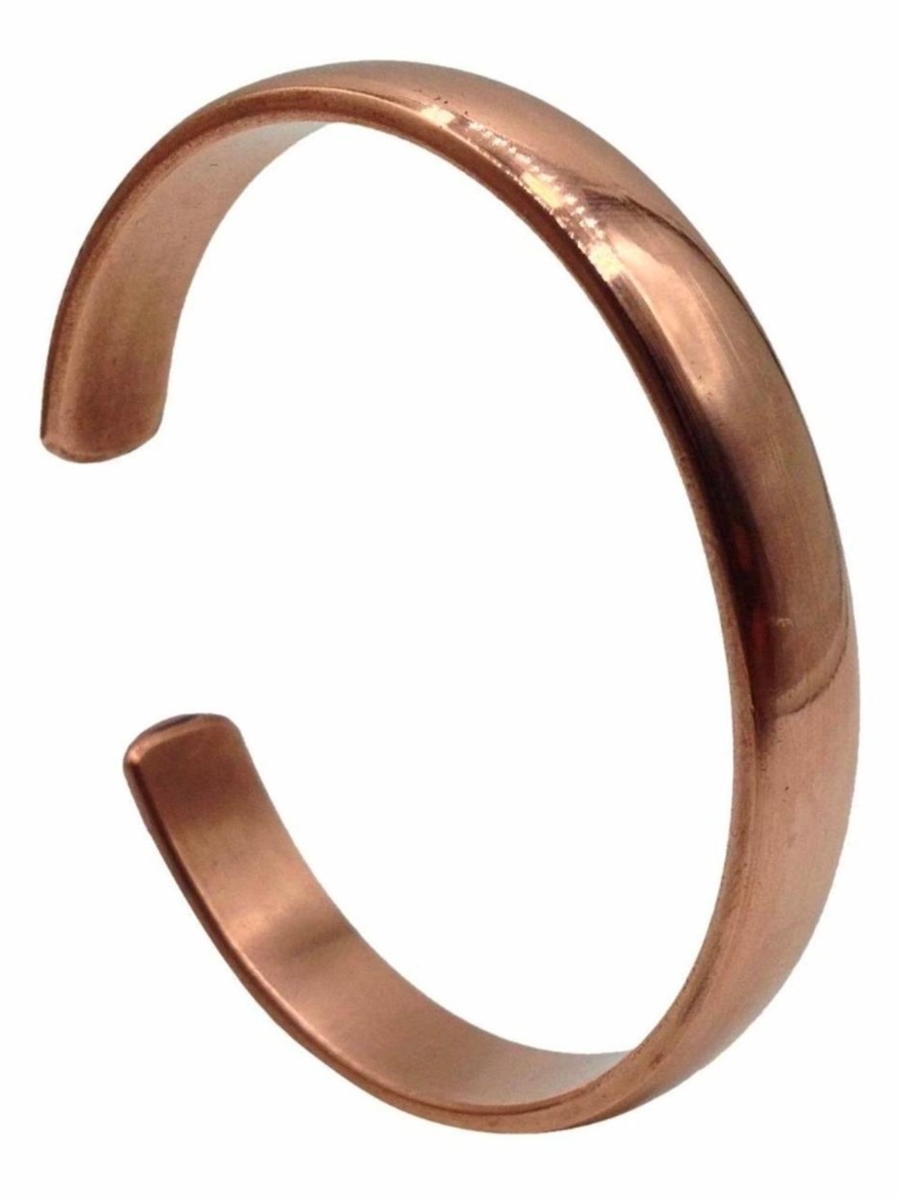 Copper Open Cuff Bracelet - Shiny Copper Finish